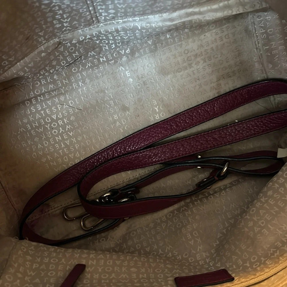 Kate Spade magenta top handle with cross body strap satchel - Picture 11 of 14